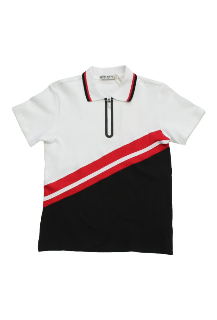 Tshirt polo noir garçon KB-1084